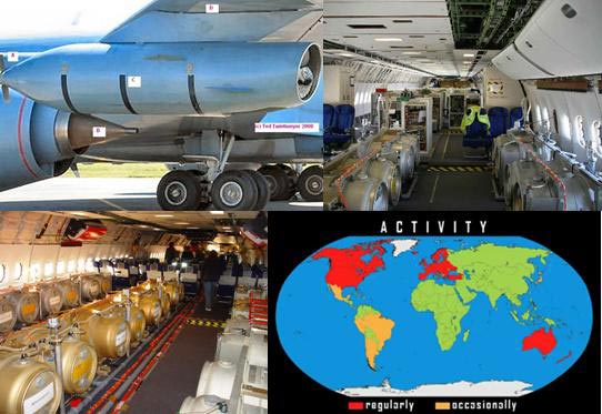 карта территорий, на которых производятся распыления &laquo;химтрейлов&raquo;