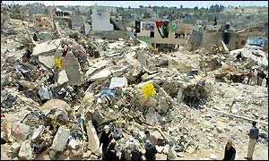 jenin in rubble