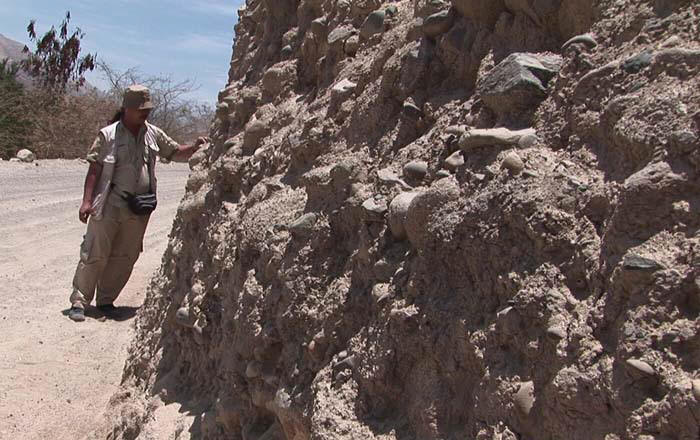 Селевые отложения близ Наска (Перу)