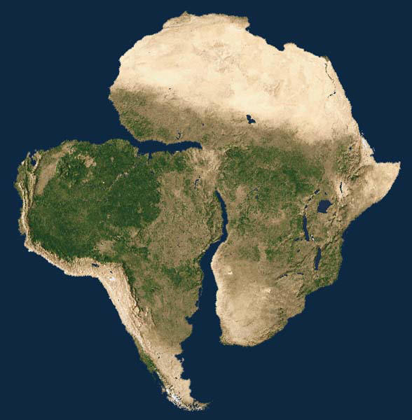 Сходство очертаний берегов Южной Америки и Африки