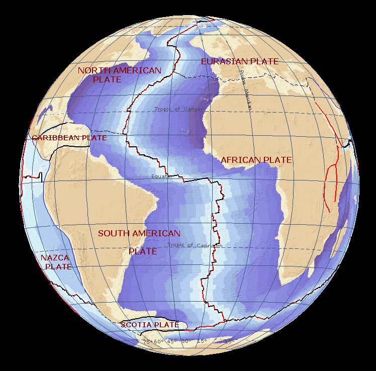 Срединно-Атлантический разлом (тектоническая карта)