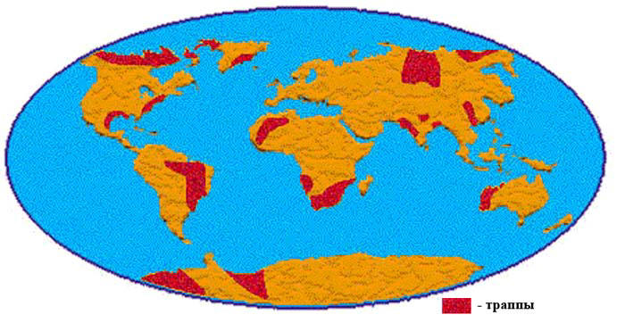 Современное расположение траппов