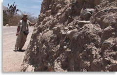 Селевые отложения близ Наска (Перу)