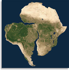 Сходство очертаний берегов Южной Америки и Африки