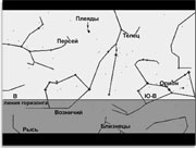 Вид звездного неба из района падения метеорита