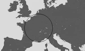 Размер астероида Церера в сравнении с Европой.