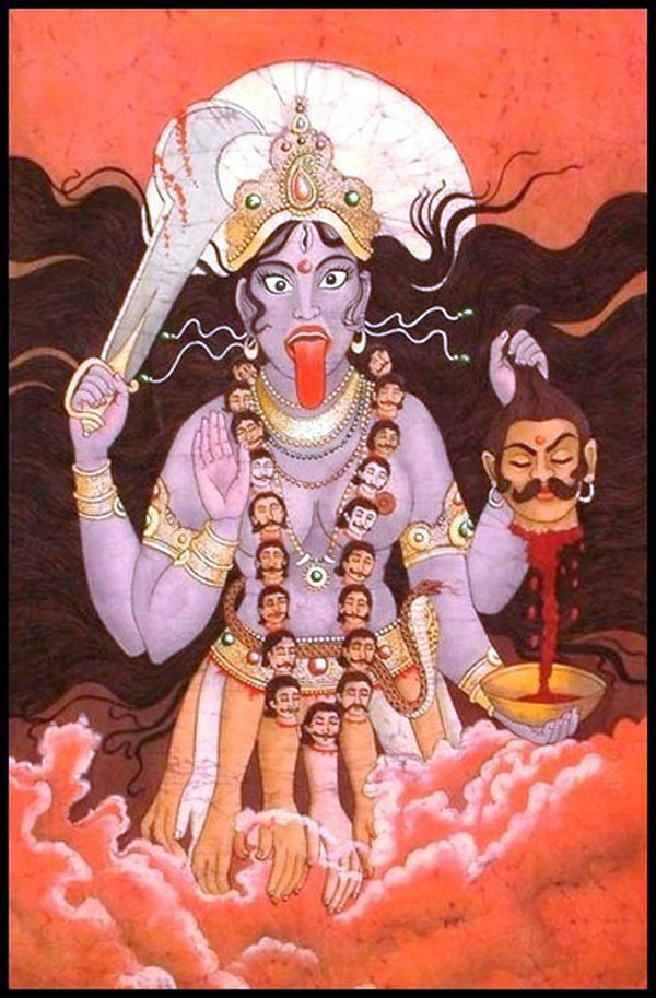 Кали Ма («Чёрная Мать») — индийская богиня смерти, разрушения, страха и ужаса, супруга разрушителя Шивы