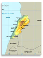 Карта Ливана