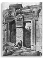 Храмовый комплекс, Баальбек. Храм Бахуса. Вход со свастичным орнаментом