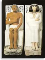 Фараон Рахотеп и его жена Нофрет, 4-я Династия (2575-2467 гг. до н.э.), музей Каира