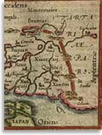 Великая Китайская стена. Карта Ортелиуса 1602 год