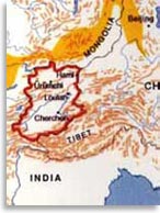 Район находок европейских мумий в пустыне Такла-Макан