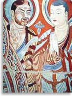 Наскальные росписи буддийского монастыря в базелике