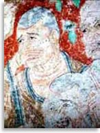 Наскальные росписи буддийского монастыря в базелике