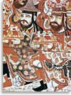 Наскальные росписи буддийского монастыря в базелике