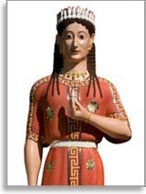 Кора Пеплофора (носящая пеплум), музей Акрополя Афины 530-520 гг. до н.э.
