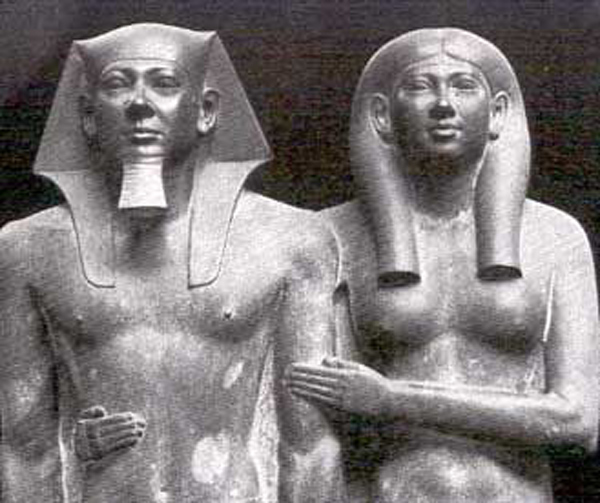 Фараон Менкор и его супруга, Хемерернебти II, 4-я Династия (2575-2467 гг. до н.э.)