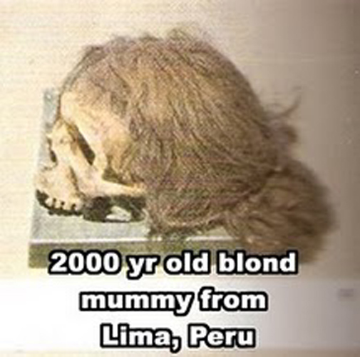 Мумия белого человека, найденная в Перу