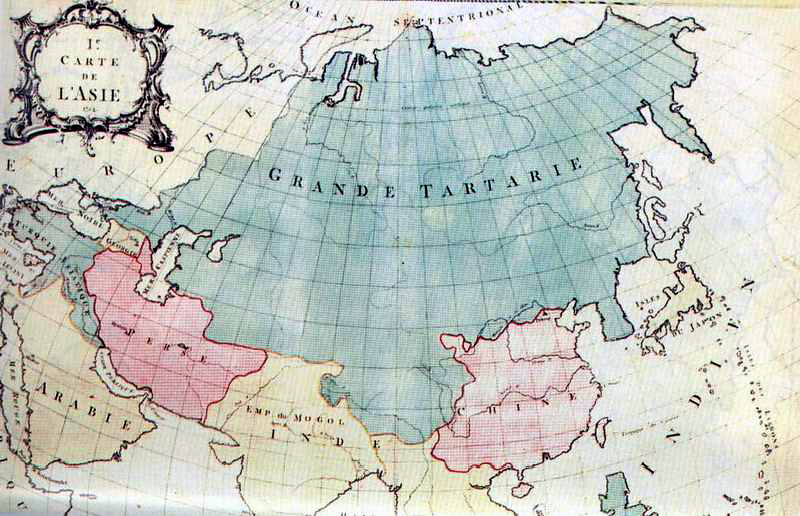 Великая Китайская стена. Карта Азии 1754 года «Le Carte de l’Asie»
