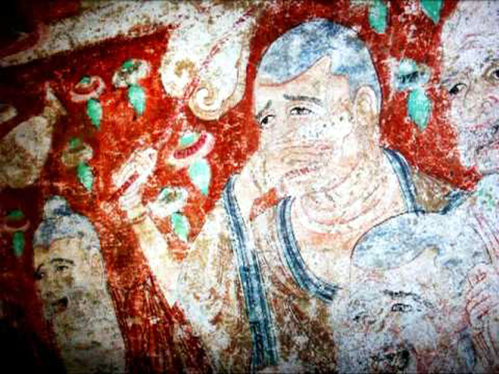 Наскальные росписи буддийского монастыря в базелике