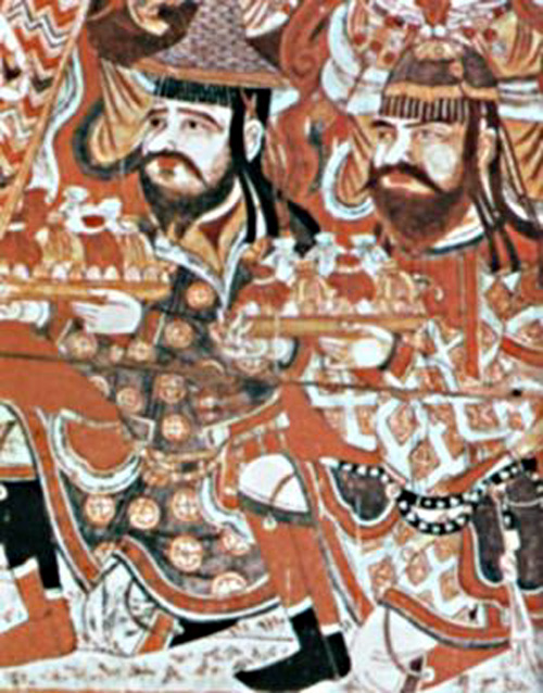 Наскальные росписи буддийского монастыря в базелике