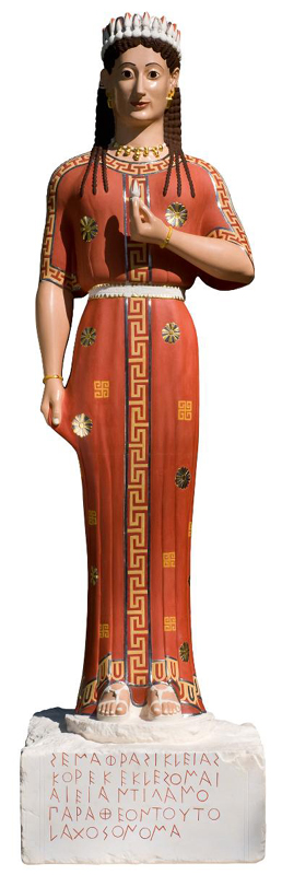 Кора Пеплофора (носящая пеплум), музей Акрополя Афины 530-520 гг. до н.э.