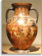 Этрусская Чернофигурная амфора. 540-530 гг. до н.э.
