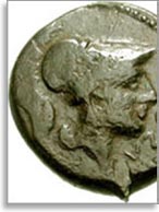 Этрусская Монета с изображением Минервы. 273-250 гг. до н.э.