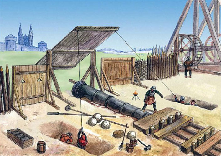 Применение бомбарды