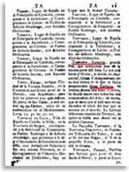Страница с текстом о Тартарии из испанской энциклопедии Diccionario Geografico Universal, 1795