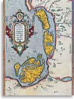 Карта Рюгена, Уседома и Юлина. Атлас Абрама Ортелиуса. Theatrum Orbis Terrarum, 1612