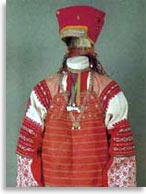 Костюм молодой женщины праздничный. Нач. 20 в. Тамбовская обл.