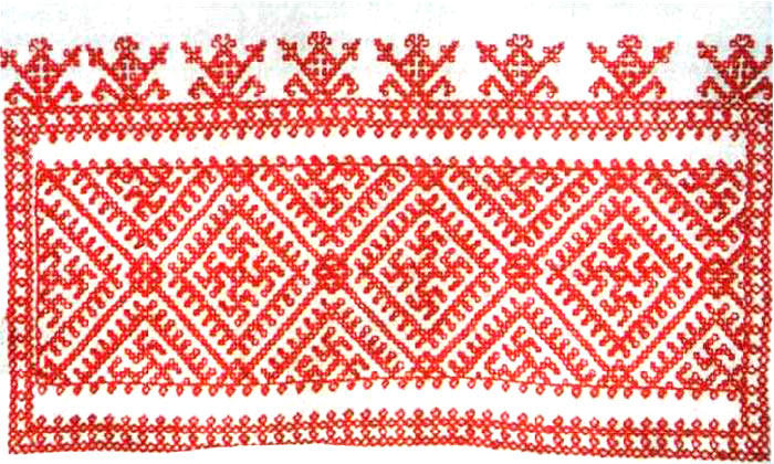 Свастика на Полотенце, середина XIX в. Харовский район