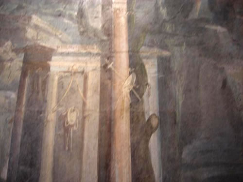 Фреска с оружием из Помпей. Национальный археологический музей Неаполя. Фреска с оружием из Помпей. Национальный археологический музей Неаполя.