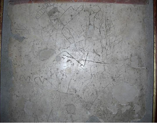 Фрагмент стены из лупанария. Помпеи. Национальный археологический музей Неаполя. Фрагмент стены из лупанария. Помпеи. Национальный археологический музей Неаполя.