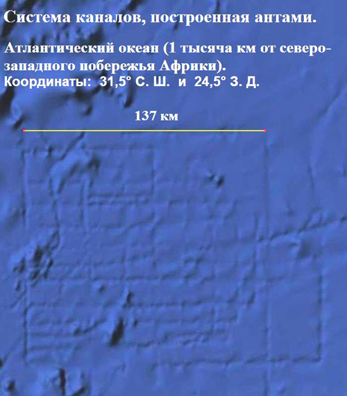 Система каналов в Атлантическом океане