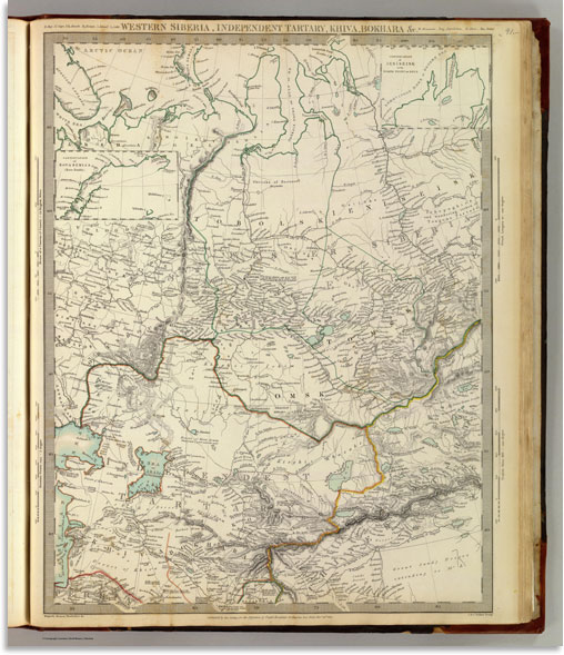 W Siberia Tartary Khiva 1838 World Atlas