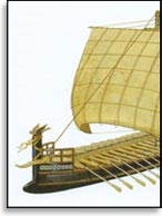 Антична галера. Иллюстрация к статье Георгия Костылева «Военно-исторические хохмы»