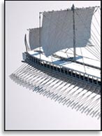 Антична галера. Иллюстрация к статье Георгия Костылева «Военно-исторические хохмы»